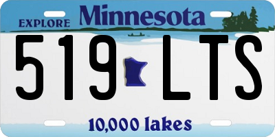 MN license plate 519LTS
