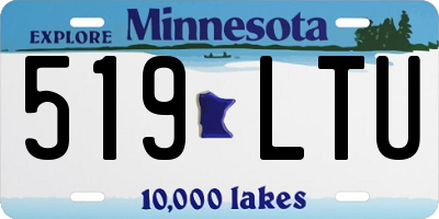 MN license plate 519LTU