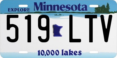 MN license plate 519LTV