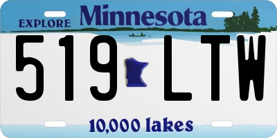 MN license plate 519LTW