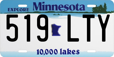 MN license plate 519LTY