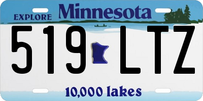 MN license plate 519LTZ