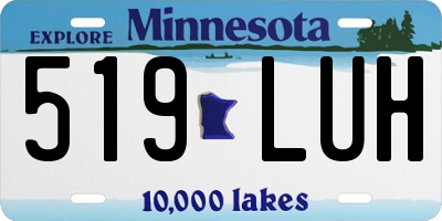 MN license plate 519LUH