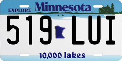 MN license plate 519LUI