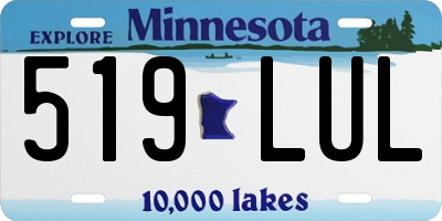 MN license plate 519LUL