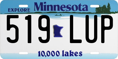 MN license plate 519LUP