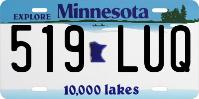 MN license plate 519LUQ