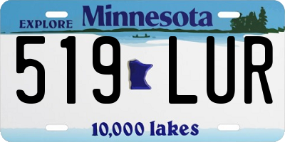 MN license plate 519LUR
