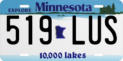 MN license plate 519LUS