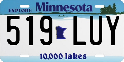 MN license plate 519LUY