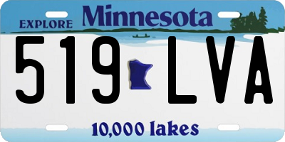 MN license plate 519LVA