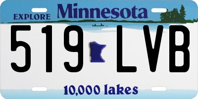 MN license plate 519LVB