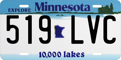 MN license plate 519LVC