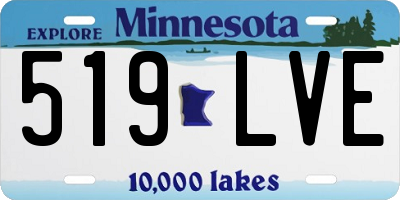 MN license plate 519LVE