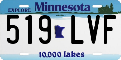 MN license plate 519LVF