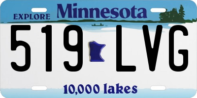 MN license plate 519LVG