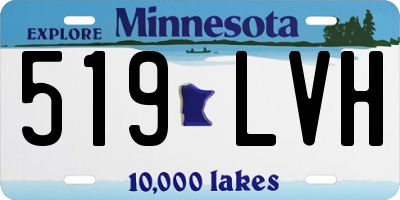 MN license plate 519LVH