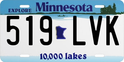 MN license plate 519LVK