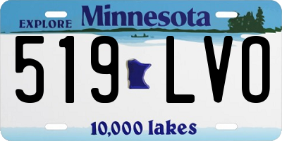 MN license plate 519LVO