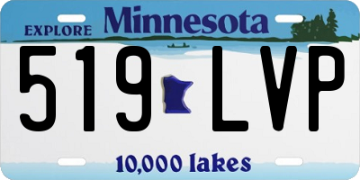 MN license plate 519LVP