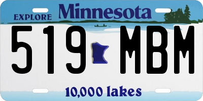 MN license plate 519MBM