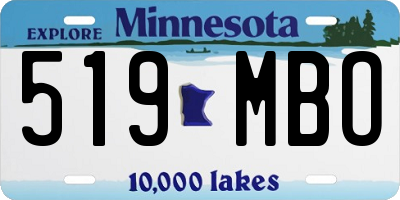 MN license plate 519MBO
