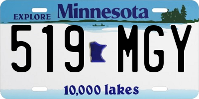 MN license plate 519MGY