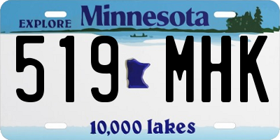 MN license plate 519MHK