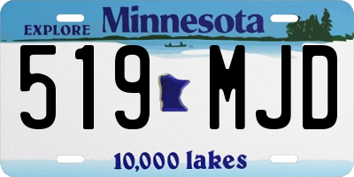 MN license plate 519MJD