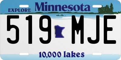 MN license plate 519MJE