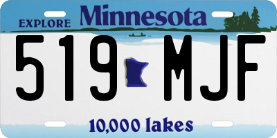 MN license plate 519MJF