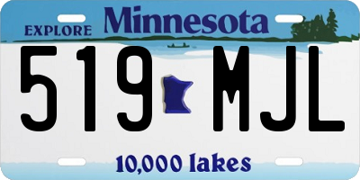 MN license plate 519MJL