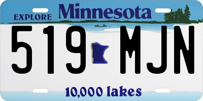 MN license plate 519MJN