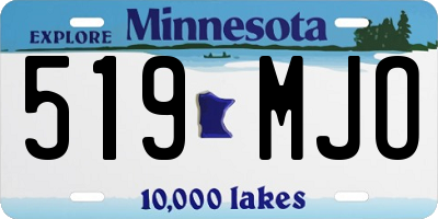 MN license plate 519MJO