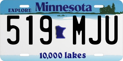 MN license plate 519MJU