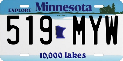 MN license plate 519MYW