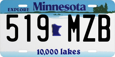 MN license plate 519MZB