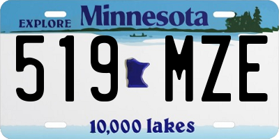 MN license plate 519MZE