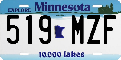 MN license plate 519MZF
