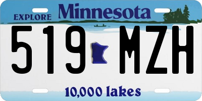 MN license plate 519MZH