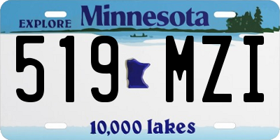 MN license plate 519MZI