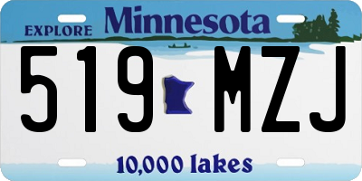 MN license plate 519MZJ
