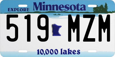 MN license plate 519MZM