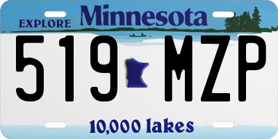 MN license plate 519MZP