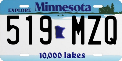 MN license plate 519MZQ