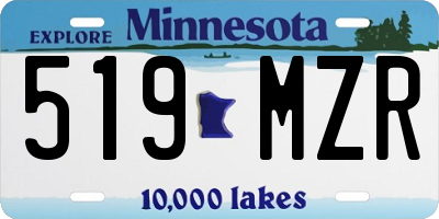 MN license plate 519MZR