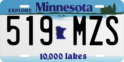MN license plate 519MZS