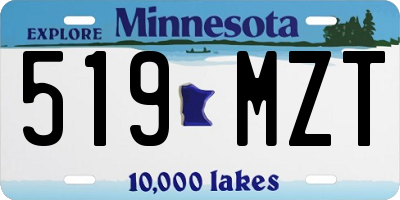 MN license plate 519MZT