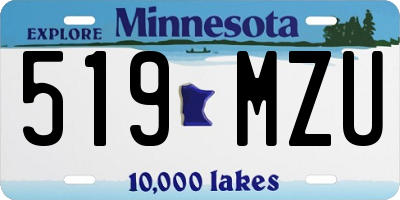 MN license plate 519MZU