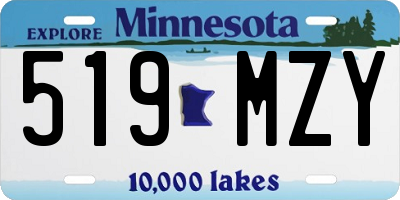 MN license plate 519MZY